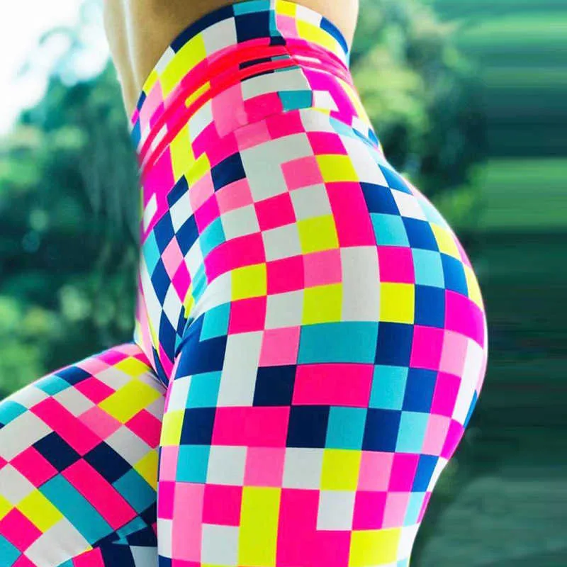 Pantalones de yoga impresos en 3D Mujeres Push Up Profesional Correr Pantalones deportivos Fitness Gimnasio Leggings Pantalón apretado Lápiz Leggins 210929