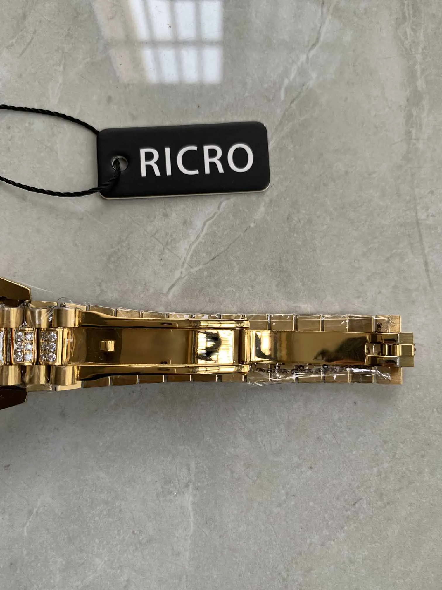마스터 시계 고급스럽고 고귀한 골드 케이스 다이아몬드 다이얼 36mm 사파이어 유리 자동 기계 이동 전체 소매 297x