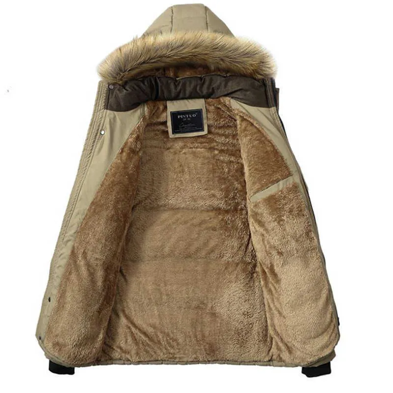 Plus Größe 5XL Winter Winddicht Parkas Männer Solide Parkas Baumwolle gepolsterte Männer Casual Jacken Verdicken Mäntel Mantel Warme Kleidung 210819