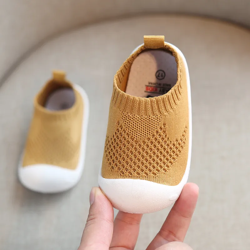 Infant Toddler Shoes Girls Boys Casual Mesh Shoes Soft Bottom Comfortable Non-slip Kid Baby First Walkers Shoes 210326