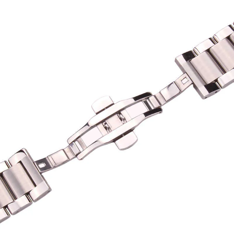 Solide 316l Edelstahl Uhrenarmbänder Silber 18mm 20mm 21mm 22mm 23mm 24mm Metall Uhrenarmband strap Armbanduhren Armband H0915