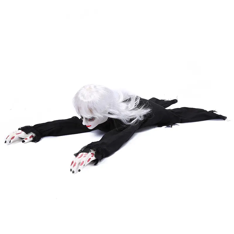 Halloween Decoration Props Crawling Ghost with Light Acoustic Electric Luminescence Garden Ornament