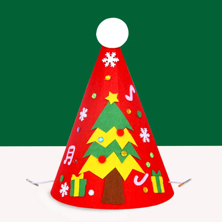 Kerstmuts DIY Kinderen Handgemaakte Materiaal Pakket Educatief Speelgoed Kleuterschool Creatieve Kerstcadeaus
