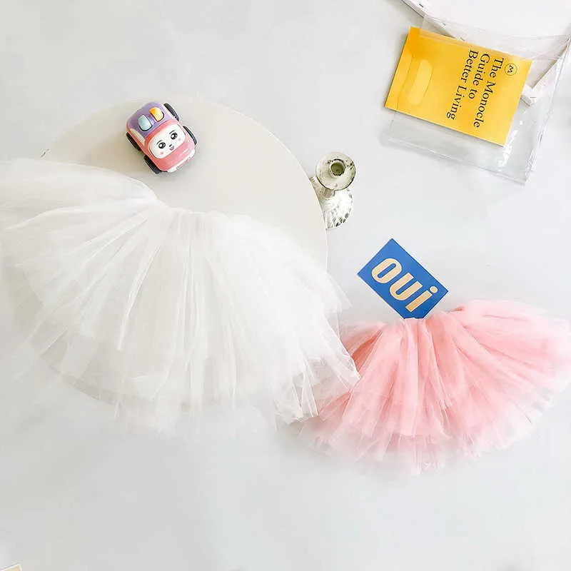 Spring Kids Girl 3-pcs Sets Solid Color Long Sleeves Bodysuit + Tutu Skirt Headwear Cute Style Children Clothes E6016 210610