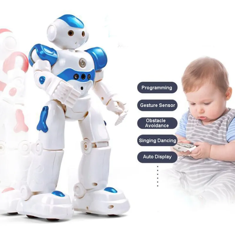 Robots électroniques Robot télécommandé multi-fonction USB charge jouet pour enfants Robot RC dansera figurine d'action geste Sens