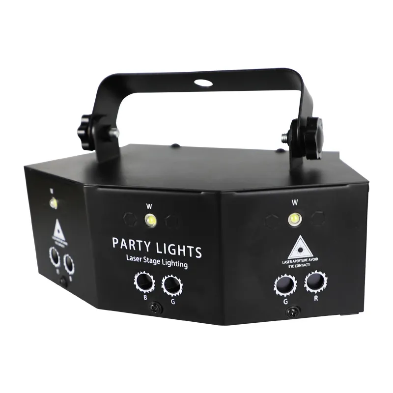 Controle remoto 9 olhos laser festa luz de palco alto brilho dmx lâmpada de discoteca para casa ktv halloween natal decoração324i
