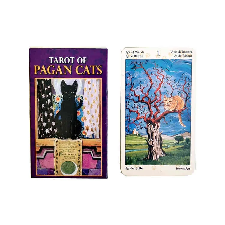 Tarot der heidnischen Katzen Katze 10,7x6,3 Größe Karten Großhandel oraclecard-model_UDP6