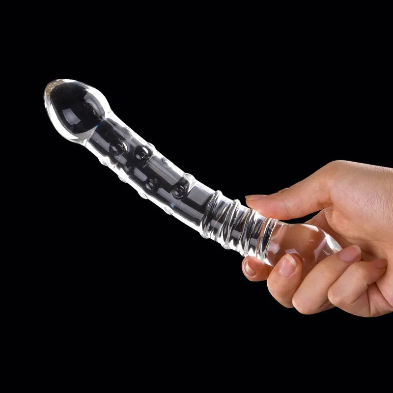 Glass Dildo Artificial Big Penis Dick Crystal Anal Ass Butt Plug Prostate Massage Masturbate Sex Toy for Adult Women Masturbator6368164