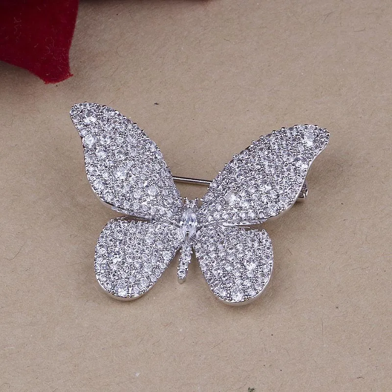 SJCHO-133 RODE BOMEN Merk Hoge Kwaliteit Insect Pins en Broches Sieraden Mode Broche Butterfly Year Gifts for Women Drop