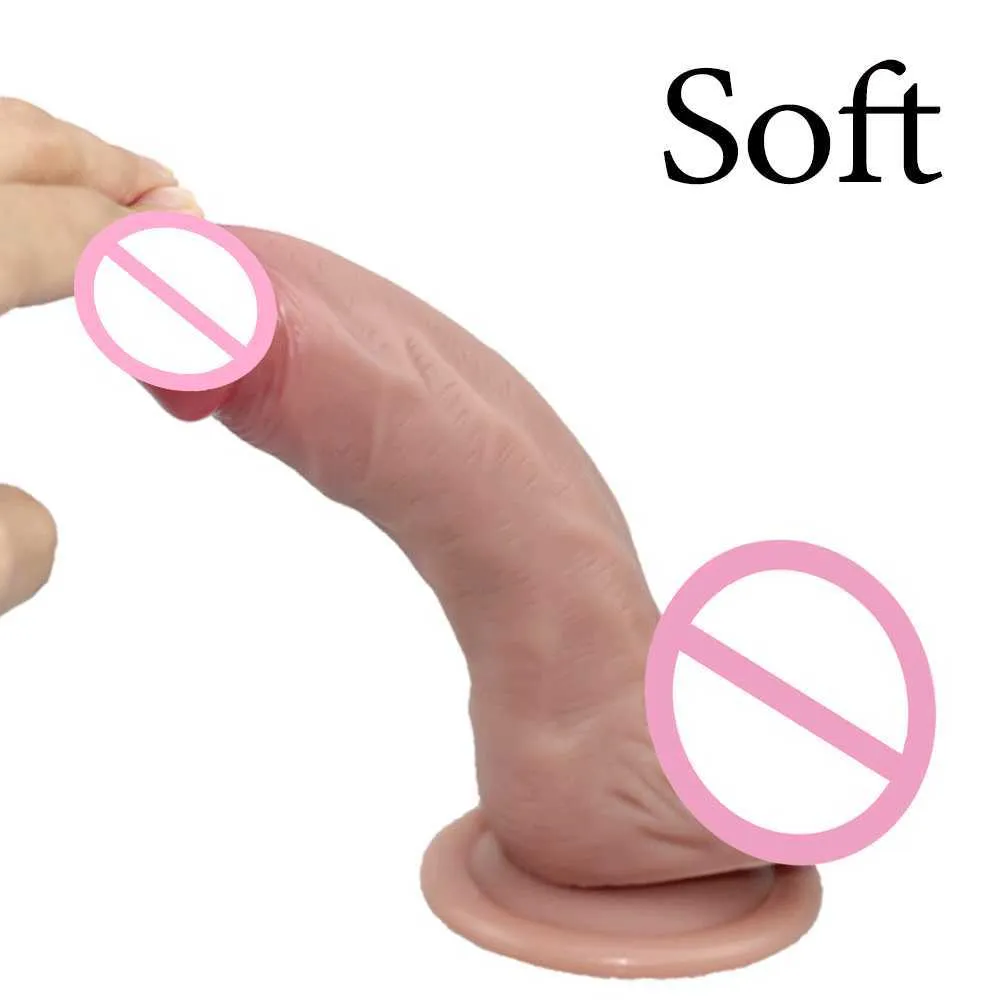silicone spesso dildo realistico fallo pene grande xxl dildo giocattoli erotici del sesso le donne femmine masturbazione cazzo con ventosa X0503