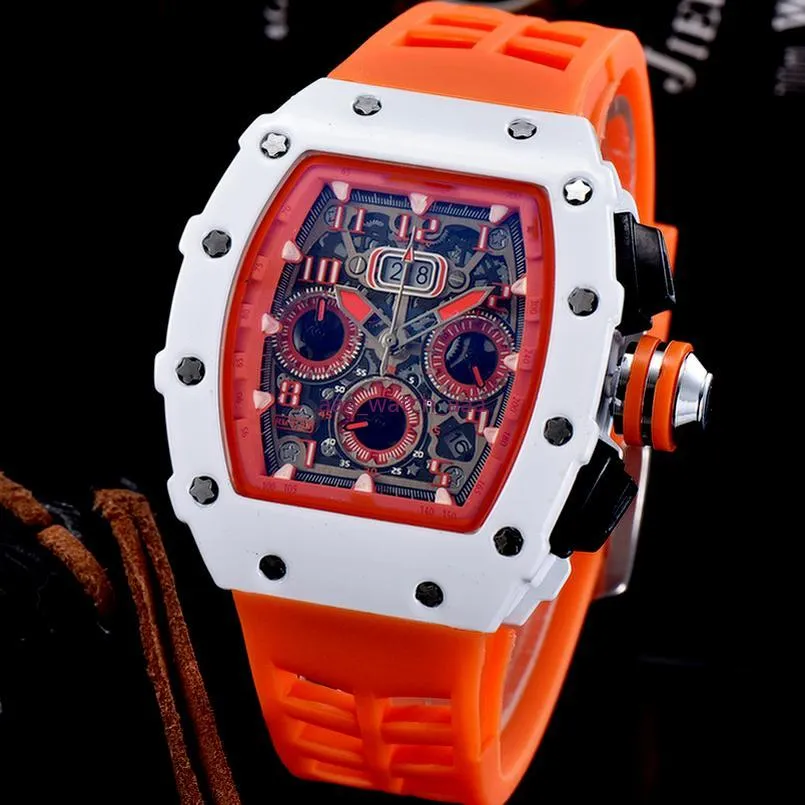 7-7 ens montre de luxe montres bracelet en silicone montre de créateur de mode sport quartz horloge analogique Relogio Masculino 2021333f