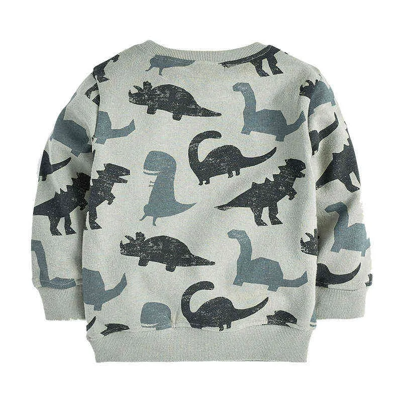 SAILEROAD Dinosaure Imprimer Petits Garçons O Cou Automne Mince Sweat pour Enfants Hoodies Vêtements Enfant Sweats 211110