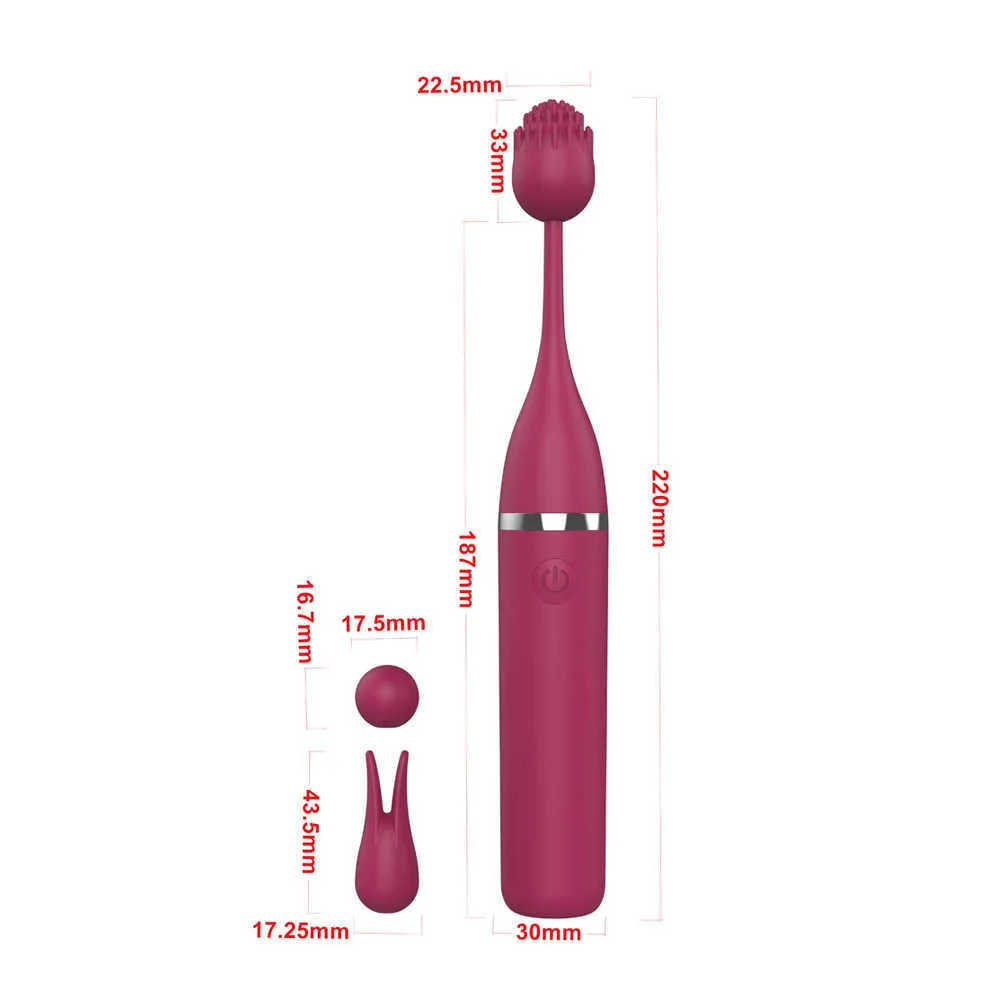 Massage Items 10 Modi G Spot Clitoris Stimulator 3 Koppen Clit Tepel Vibrator Vrouwelijke Masturbator Sexy Speelgoed voor Vrouwen Hoge Frequentie Vibrators