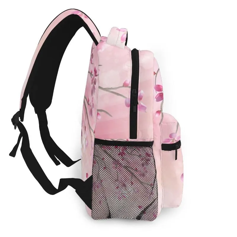 Стильный рюкзак для мальчиков-подростков, сумка для детского сада, весенняя ветка дерева, вишневый цвет, обратно в Bags2299