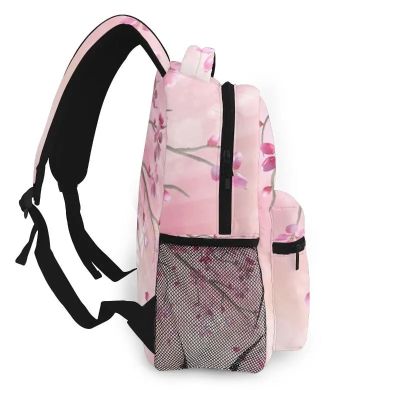 Style Backpack Boy Teenagers Nursery School Bag Spring Tree Branch Cherry Blossom Back To Bags2299