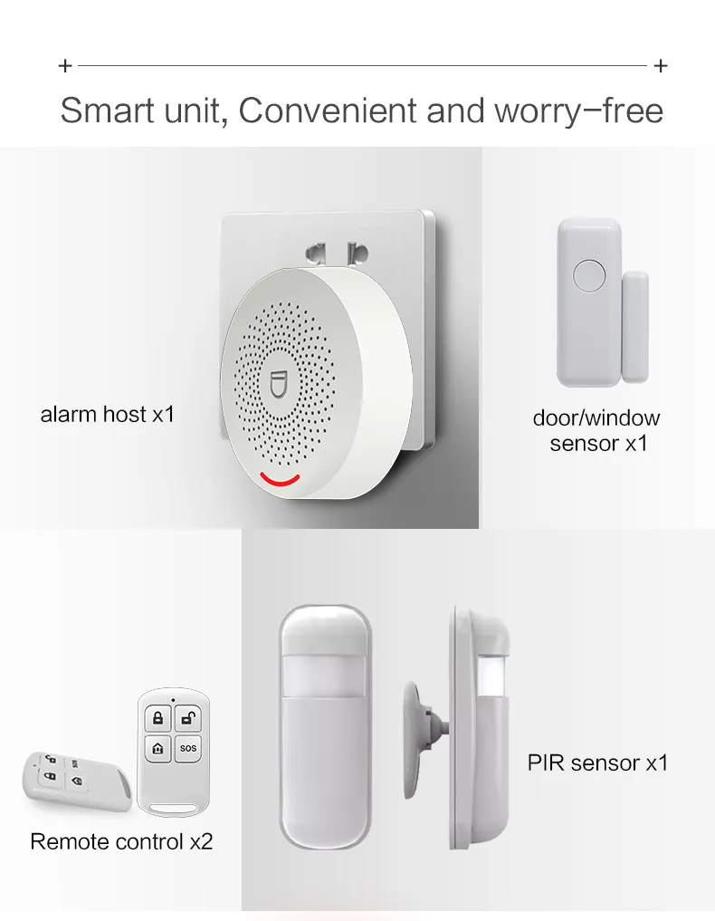 WIFI-systeem 433 MHZ inbreker Beveiliging TUYA Smart Life App Control Wireless Home Alarm Kit