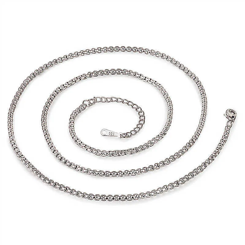 Halsband kedjor silver pärla halsband 3mm pärlkedja män halsband platina långkedja pärla halsband
