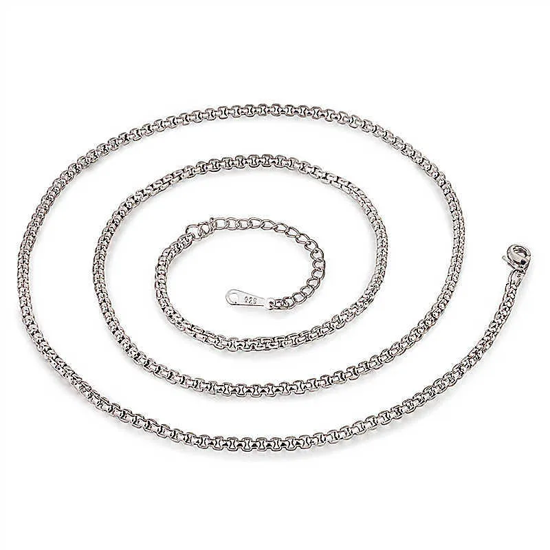 Necklaces Chains Silver Bead Necklace 3mm bead chain men's necklace platinum long chain bead necklace