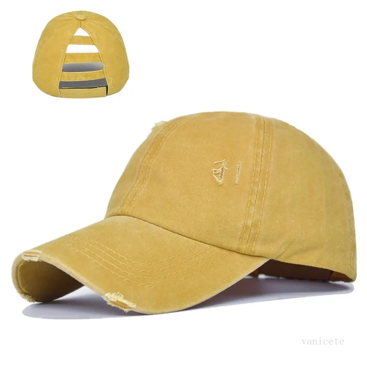 Party Hats Ponytail Baseball Caps Washed Buns Hats Leopard Criss Cross Pony Cap Outdoor sport Snapbacks Caps T2I51794