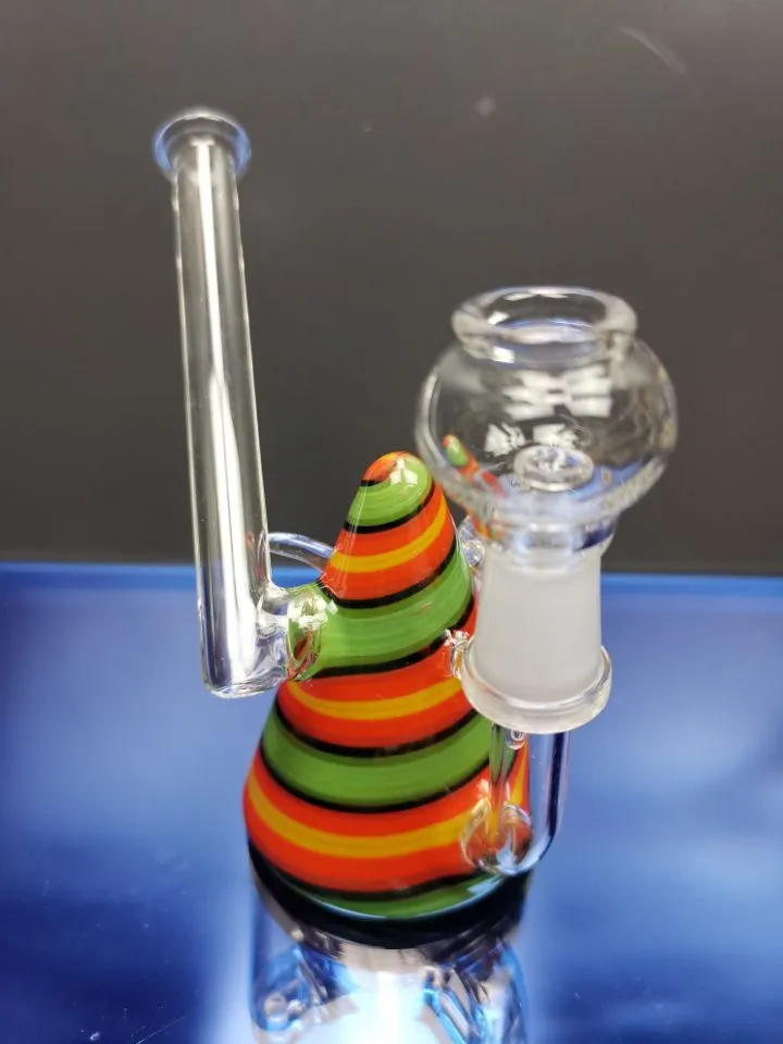 Colourful mini triangle beaker bong glass bongs water pipes chillers smoking pipe oil rigs dab rigs 10mm joint zeusartshop