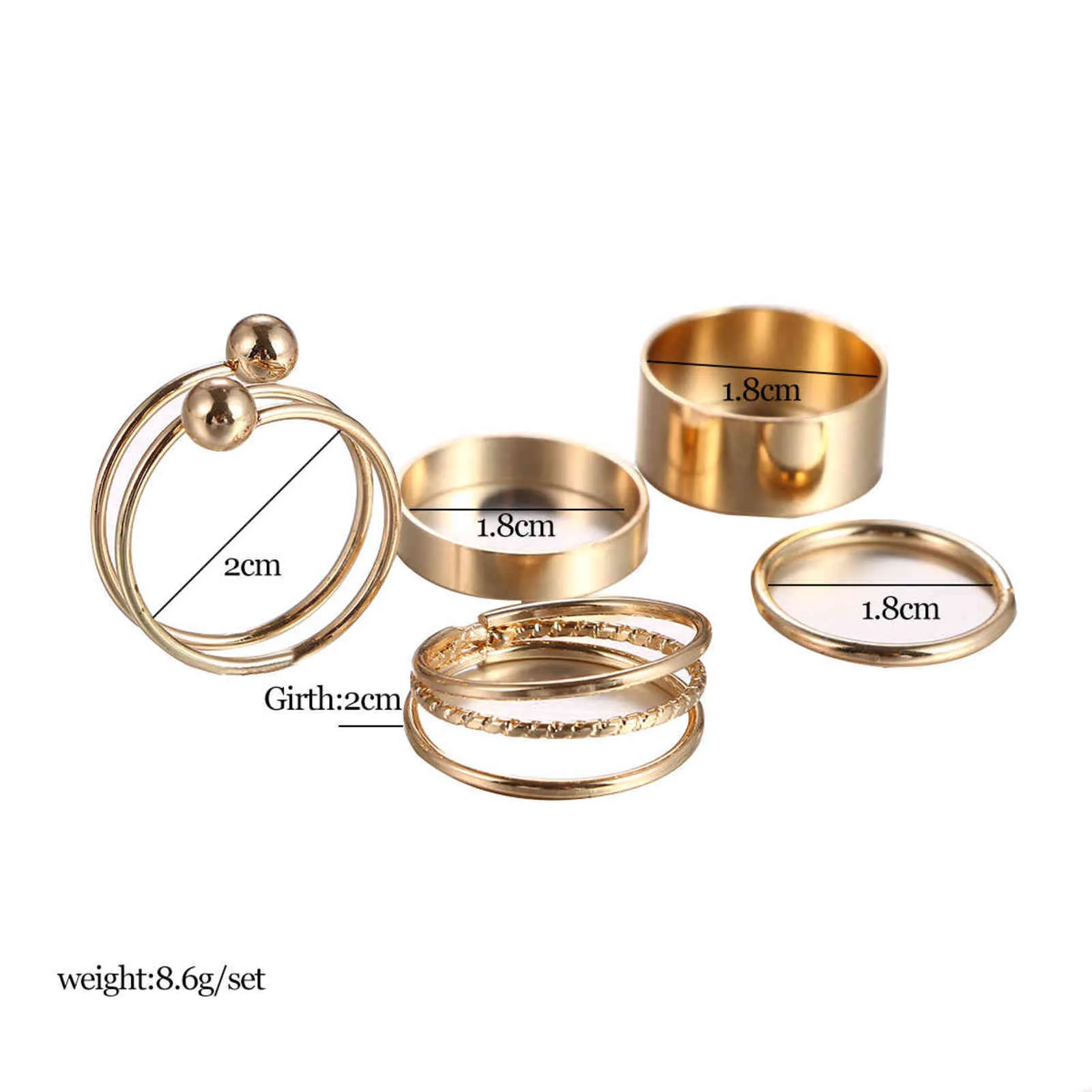 Старинные металлические золотые широкие костяшки кольцо для женщин набор для женщин панк по крестообразному кристальному кристалковым пальцам кольцо богемные моды ювелирные изделия подарок G1125