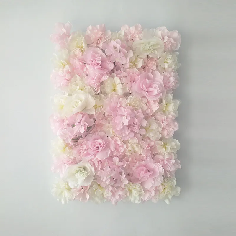 Decorative Flower Panel for Wall Handmade with Artificial Silk s Wedding Decor Baby shower Party Backdrop 210317