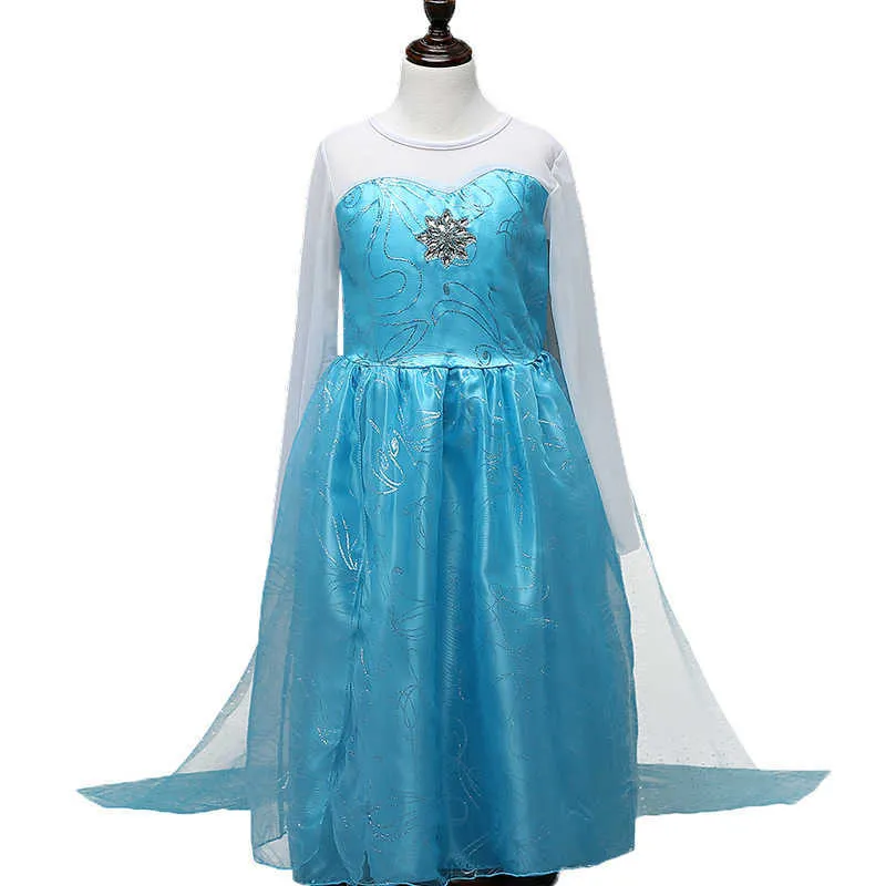 Dress Dress Dress's Girl's Snow and Ice Fate Princess Isaanna Long Insteved Cloak Floor Dirl's Girl's Girl's Girl's Girl