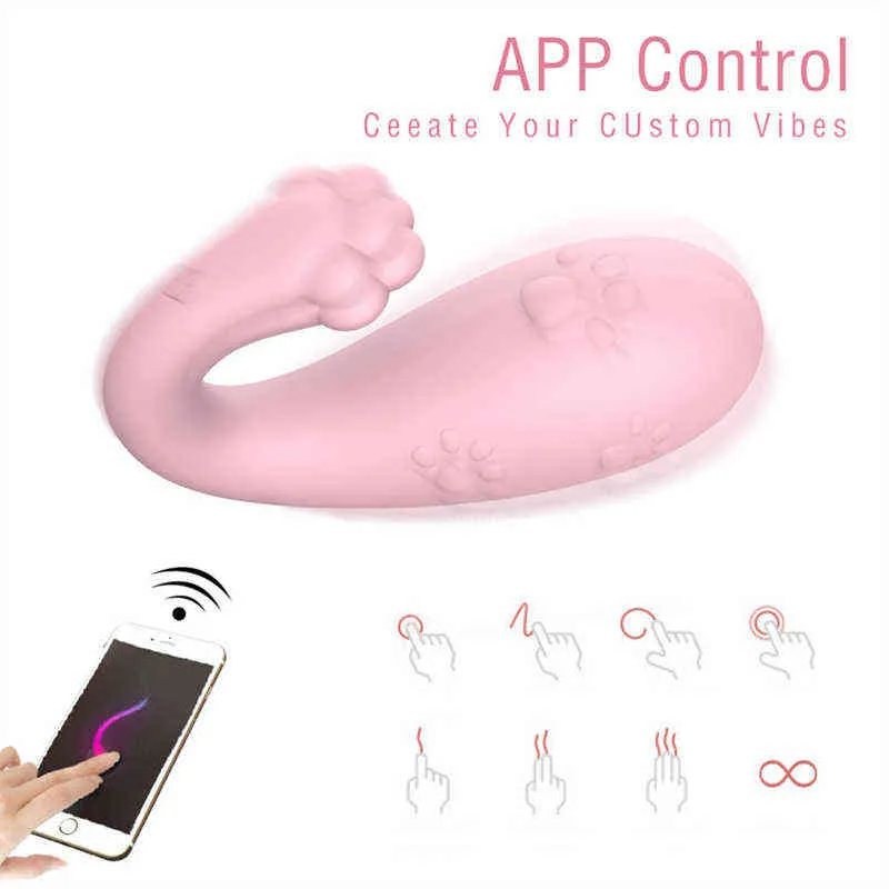 Nxyvibrator 8 Geschwindigkeiten Monsterform Vibrator App Bluetooth Wireless Control G-Punkt Vibration Egg Dildo Erwachsene Spiele Sexspielzeug für Frauen 1123