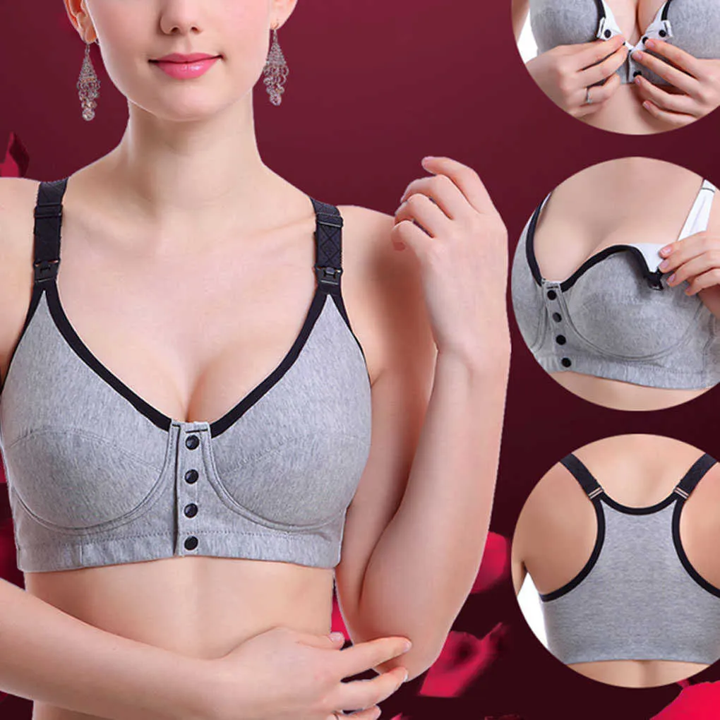 Nuovo Cotone Wirefree Maternità Reggiseni Allattamento Incinta Allattamento Al Seno Gravidanza Biancheria Intima Delle Donne Allattamento Al Seno Reggiseno Y0925