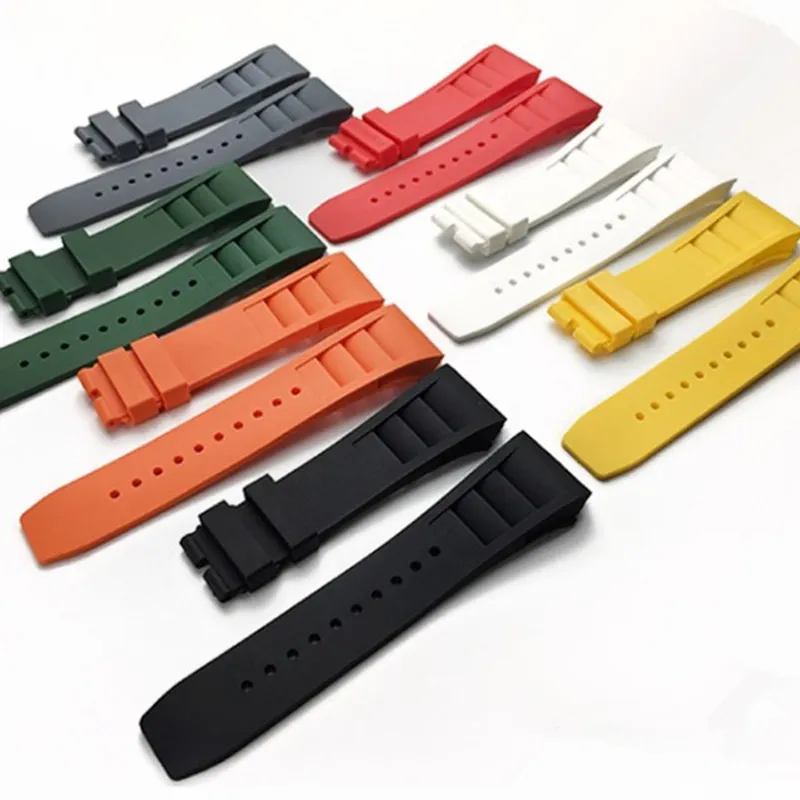 Cinturino orologio con barra a molla in gomma siliconica da 28 mm RM RM011179Q