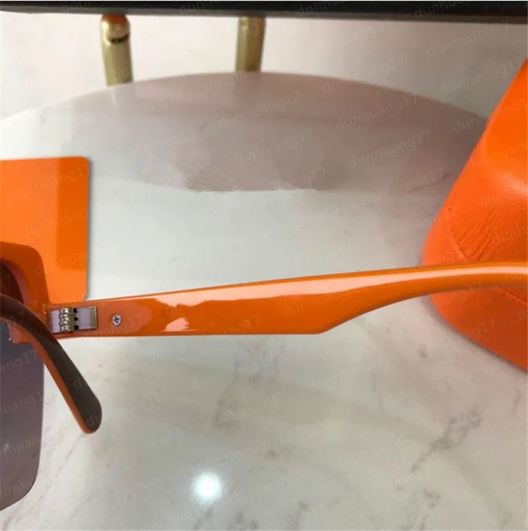 デザイナーサングラスクラシックオレンジハーフフレームファッションサングラスメンズラグジュアリーメガネサマーアウトドアドライビングUV400高Qualit305Q