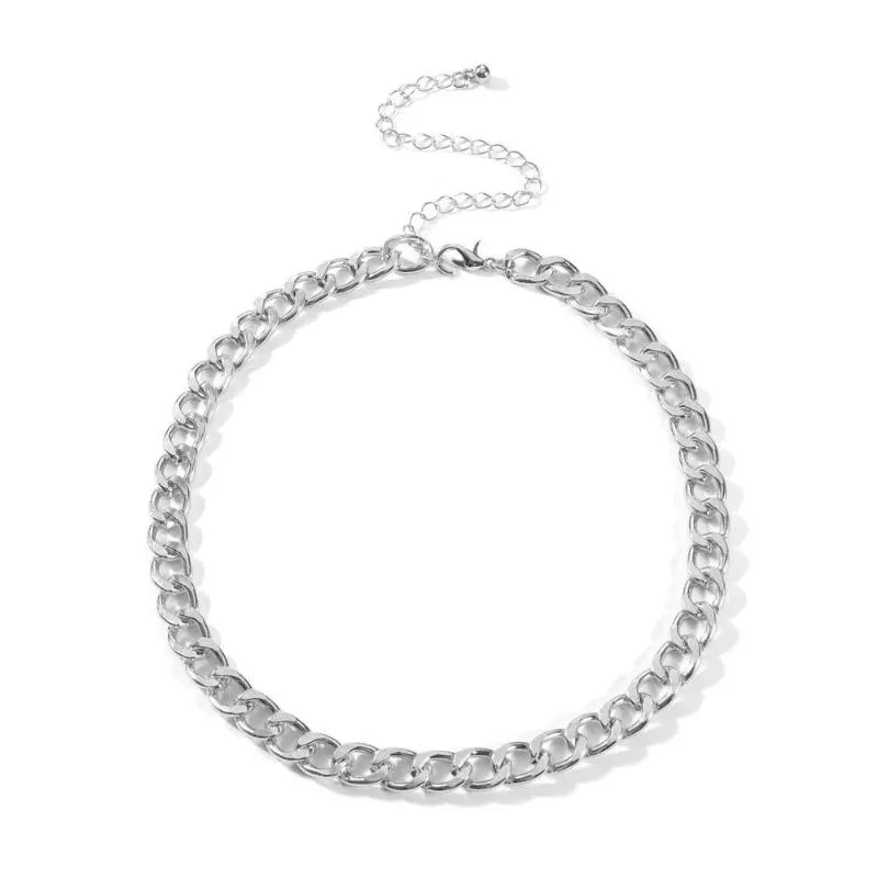 Chokers Punk Figaro Chain Charklace para Women Collar Jewelry Color Gold grossa Big Chocker 20212314