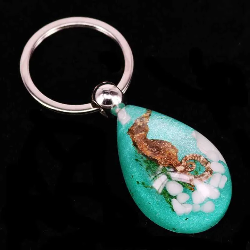 Seahorse Keychain med sjöjungfru skalor, havs häst Keychain, Seahorse nyckelring, havshäst nyckelring, sjöjungfru nyckelring för kvinna h0915