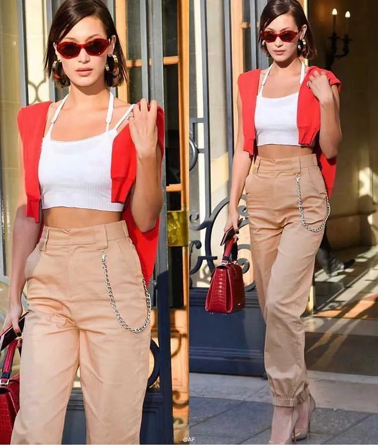 Fashion Streetwear Harem Pants For Women 2021 High Waist Loose Female Hip Hop Trousers With Chains Ladies Q0801