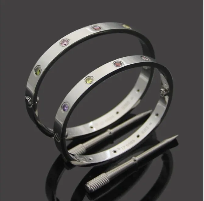 Nouvelle arrivée bracelet en cuir design classique mode femmes bracelets or argent rose titane acier bracelet couple bijoux en gros241R