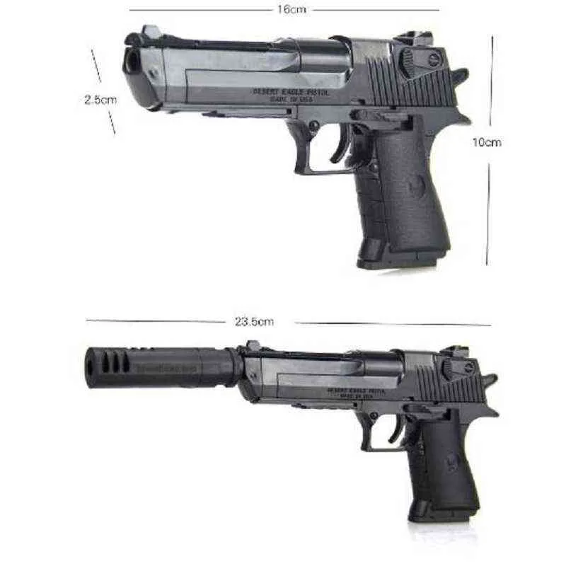 2021 Novos blocos de construção brinquedos armas brinquedos arma deserto águia e revólver wtih modelo de pistola de plástico de bala para crianças meninos presente y1130