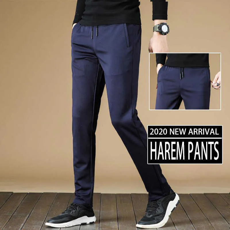 2020 новые брюки гарема мужские спортивные штаны теплые тонкие брюки свободные эластичные талии случайные брюки большой плюс размер 4XL 5XL X0615