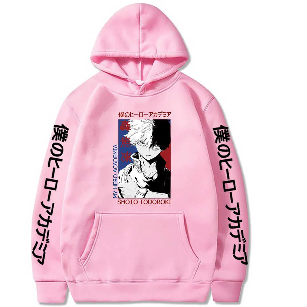 Shoto Todoroki sweats à capuche femmes hommes mode sweat pull décontracté mon héros académique Janpanese Anime Y0803