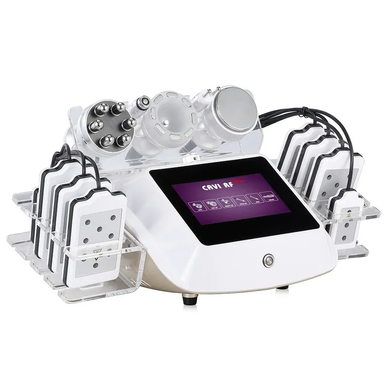 Big Touch Screen 7in1 Cavitation Slimming Body Sculpting Ultrasound Skin Tightening Cellulite Removal Fat Reduce Burning Multipolar Tripolar Lipo Laser Machine