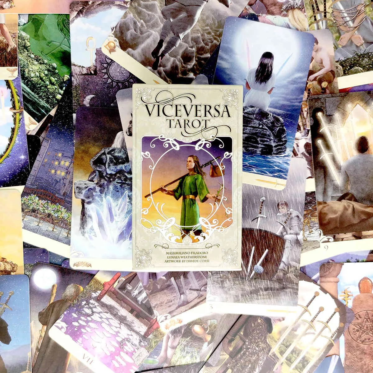 Vice Versa Tarocchi Carte Guida Mistica Divinazione Intrattenimento Gioco da tavolo feste Supporta il commercio all'ingrosso 78 fogli/scatola