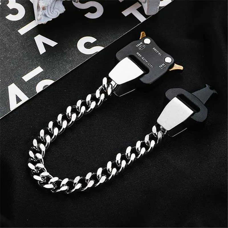 2021 Новый титановый нержавеющая сталь 1017 Bracelet Alyx 9SM Bracelet Hip Hop Metal Bugle Bugle Alyx River Bracelet Accessories для мужчин Женщины Q7436397