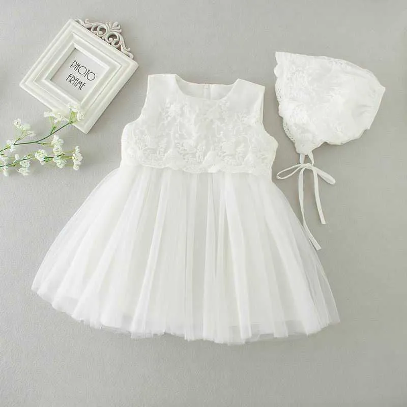 Retail Autumn born Baby Girls Princess Dress Birthday Party Formal Christening Gown Lace Long Sleeve 0-2T 9605BB 210610