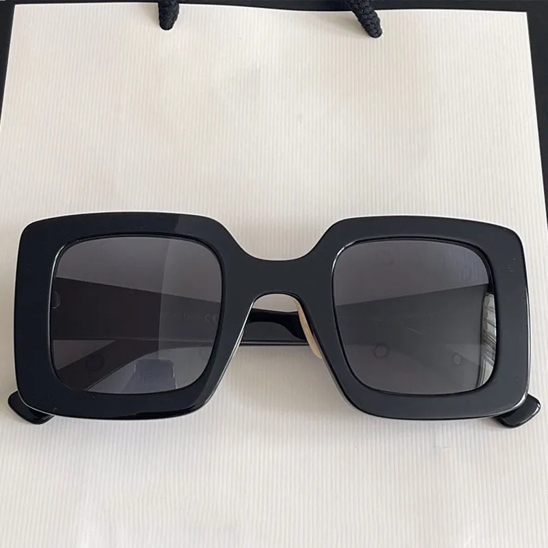 Designer hochwertige Sonnenbrille 0780S Männer Frauen Mode Einkaufen klassische quadratische schwarze Rahmen gelbe Linse UV-Schutz Fahren tra167Q