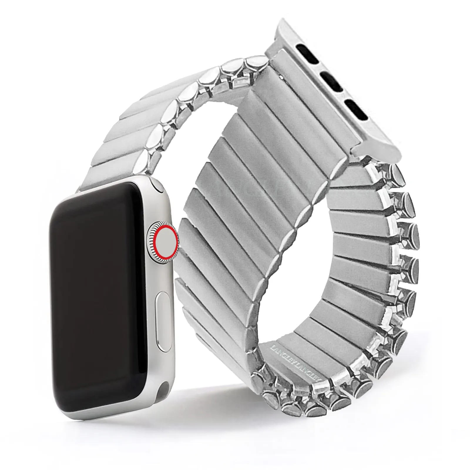 Elastisches Uhrenband für iwatch 38mm 40mm 44mm 42mm Frau Edelstahl Expansion Luxusband für Apple Watch Serie 6 5 4 3 SE 7