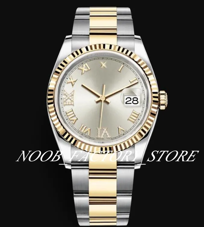 7 моделей Заводские часы Модель Дата 36 мм Двухцветное розовое золото Стальной ремешок 2813 Автоматический календарь Мужские подарочные часы Оригинал 272E
