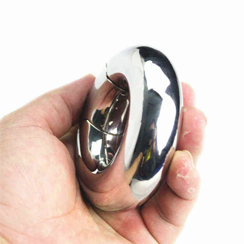 NXY cockrings Scrotal Pendant Stainless Steel Penis Rings Work Testicular Interest Balls Adult Game Sex Toys BB-2-104 1123
