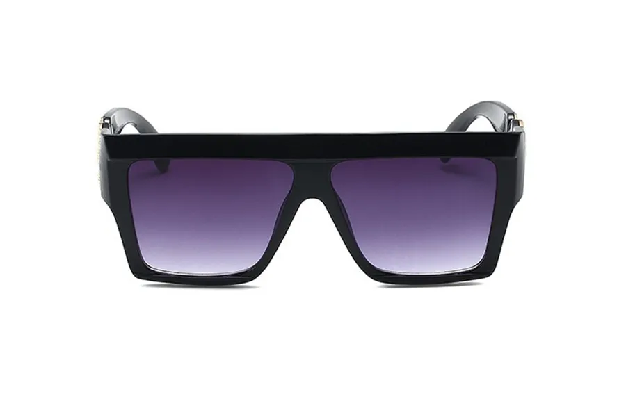 Lyxdesigner fyrkantiga solglasögon män kvinnor vintage nyanser som kör polariserad solglasögon manliga solglasögon mode metall plank eyewear287b