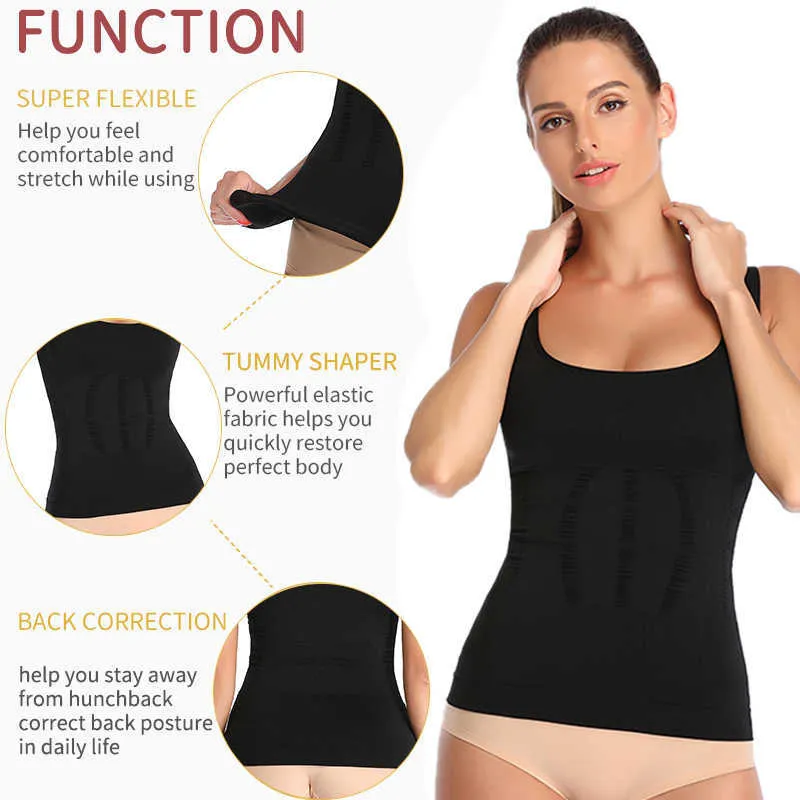 Body Shaper da donna Intimo rimovibile Vita Trainer Reggiseno Cami Canotta Canotta snellente Corsetto Shapewear Slim Up Lift Tummy Control