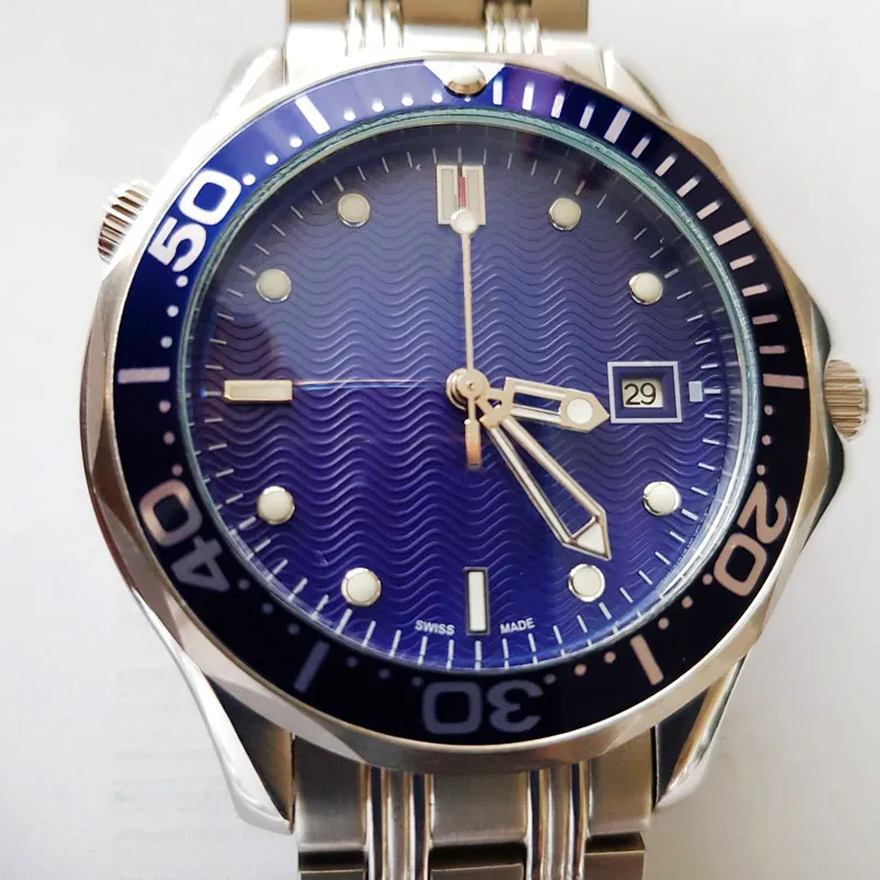 Orologio da uomo di marca Dropship professionale 300m James Bod quadrante blu zaffiro 41mm orologi automatici da uomo279C