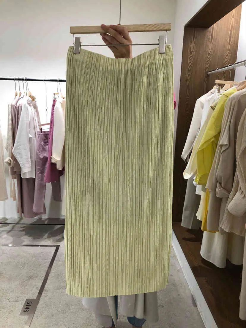 Korobov Sommar Nya Kvinnor Kjolar Preppy Style High Waist Streetwear Mujer Faldas Slim Mid Female Kjol 210430